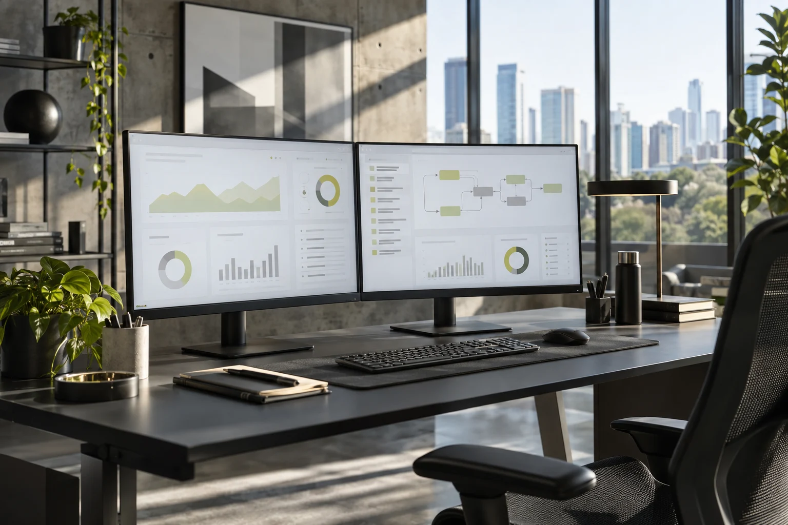 Outils numériques et tableaux de bord, visuel conceptuel
